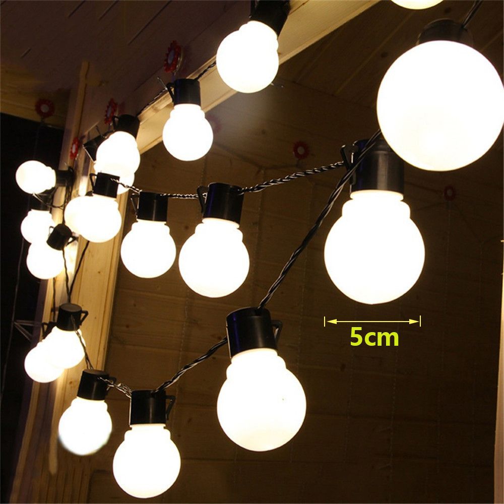 5cm Big Ball 2.5M 5M Solar Led String Light Outdoor