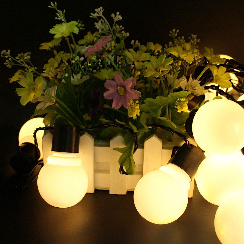 5cm Big Ball 2.5M 5M Solar Led String Light Outdoor