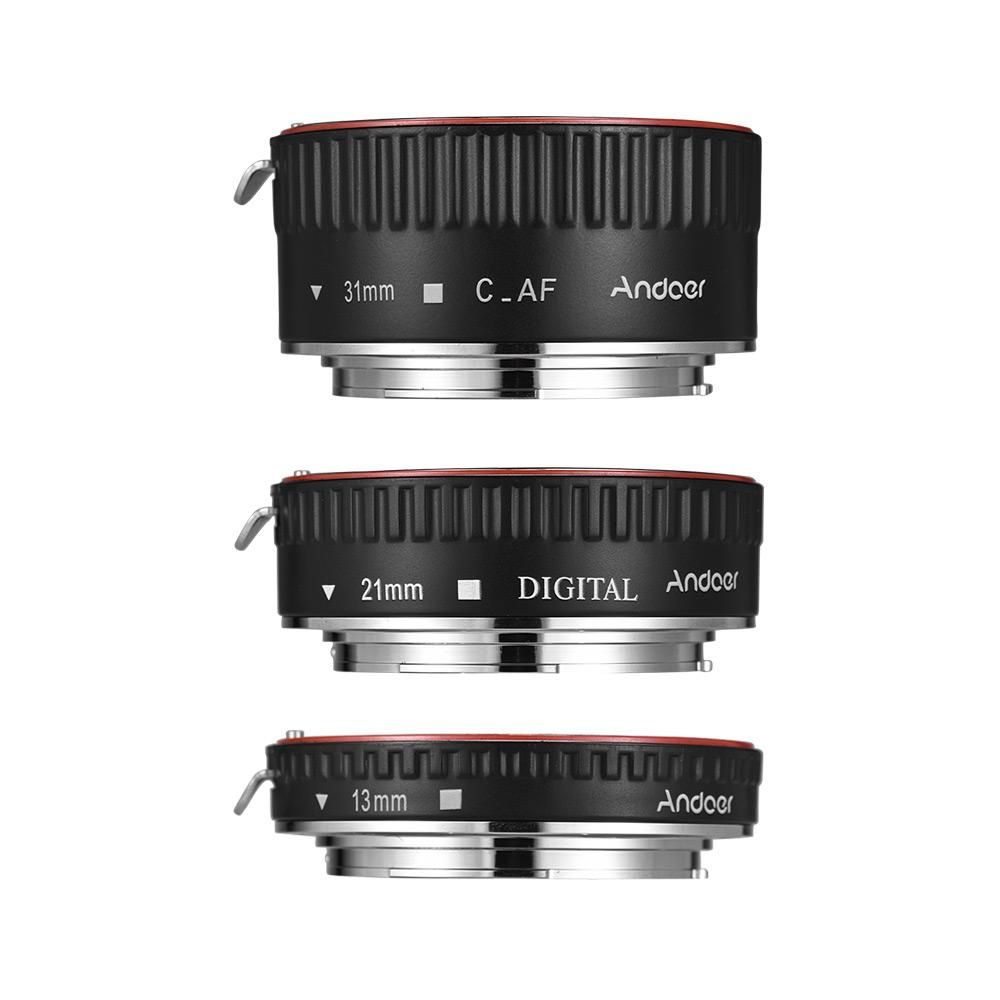Andoer Brand New Upgraded Macro Extension Tube Set 3-Piece 13mm+21mm+31mm Auto Focus Extension Tube Rings for Canon EOS Camera Body and Lens of The 35mm SLR for Canon all EF and EF-S Lenses