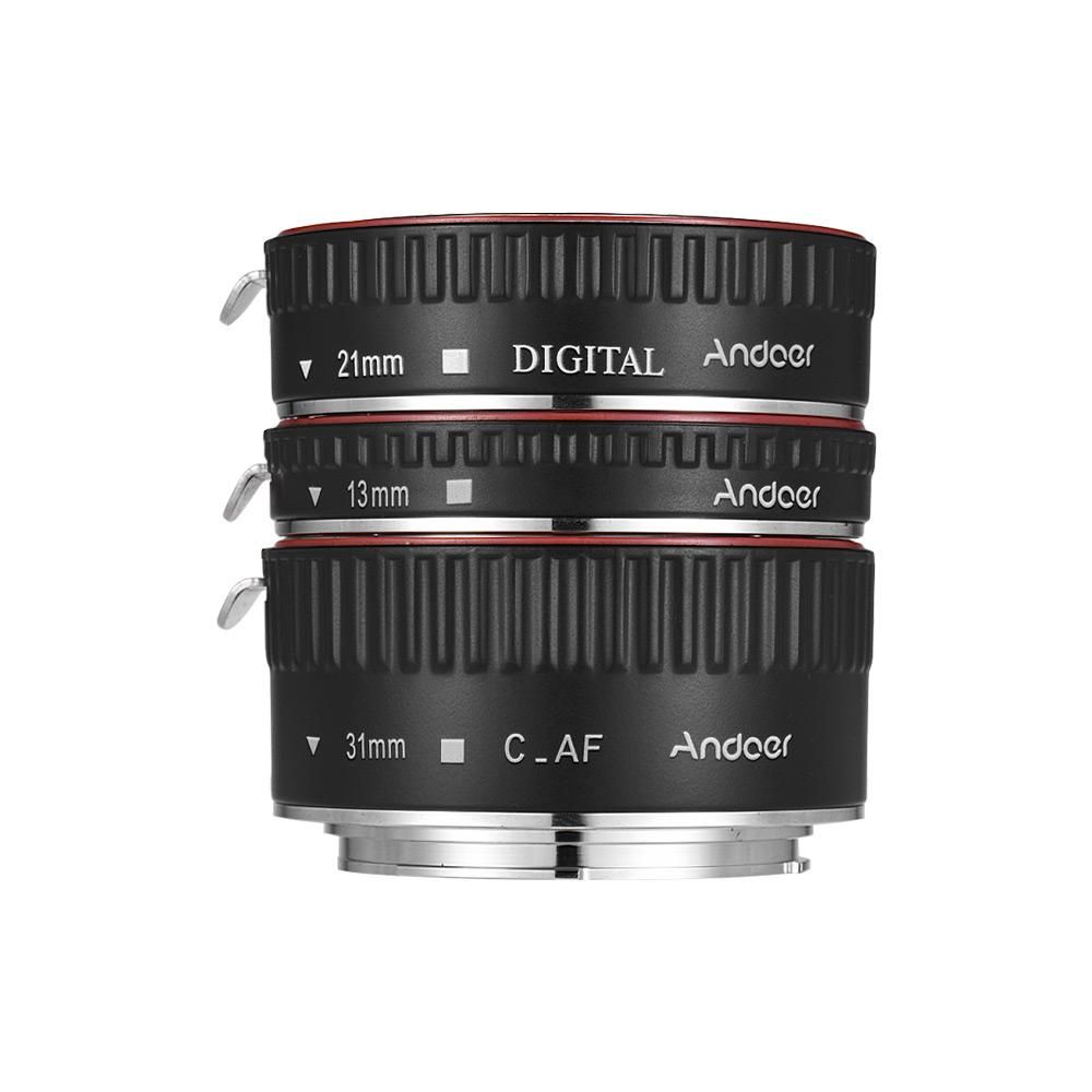 Andoer Brand New Upgraded Macro Extension Tube Set 3-Piece 13mm+21mm+31mm Auto Focus Extension Tube Rings for Canon EOS Camera Body and Lens of The 35mm SLR for Canon all EF and EF-S Lenses