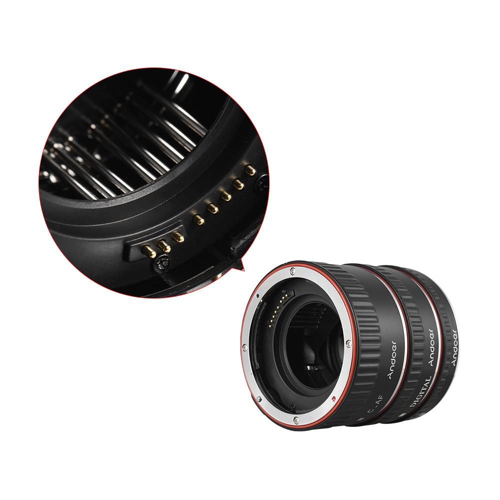 Andoer Brand New Upgraded Macro Extension Tube Set 3-Piece 13mm+21mm+31mm Auto Focus Extension Tube Rings for Canon EOS Camera Body and Lens of The 35mm SLR for Canon all EF and EF-S Lenses