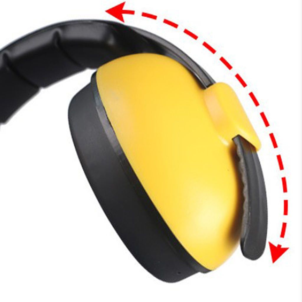 Anti Noise Earmuffs Folding Ear Defenders Sleep Protectors Muff Yellow