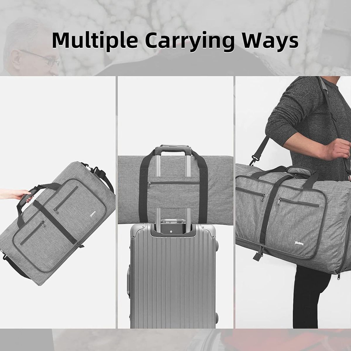 Yinhua 65L Duffle Bag Large Travel Duffel Bags With Shoes