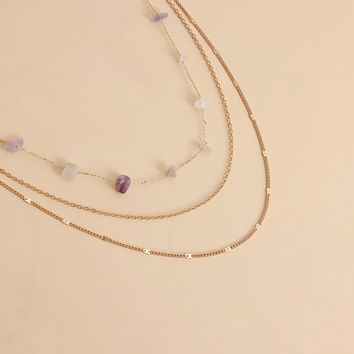 Belly Belt Chain Wear-resistant Three Circles White