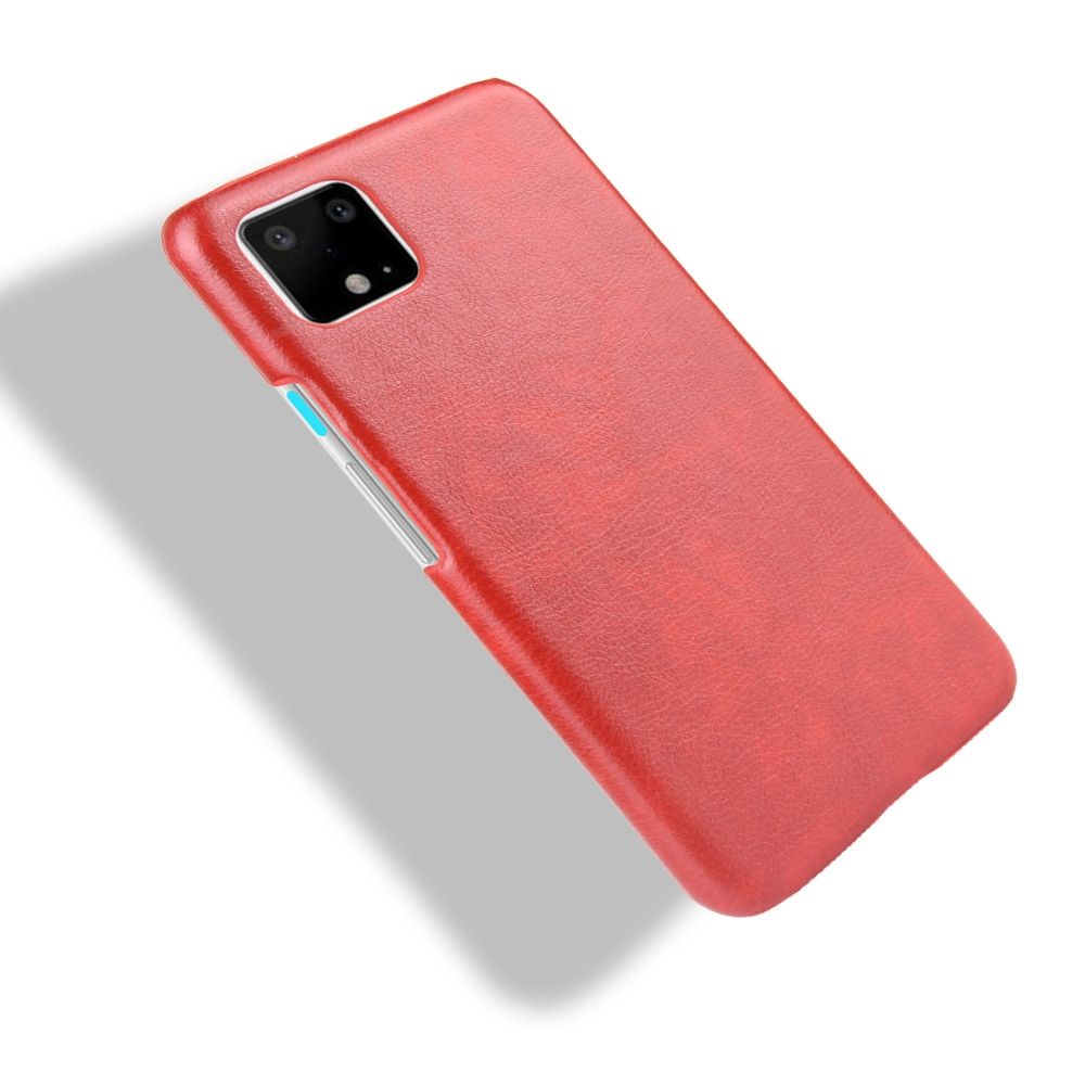 Shockproof Litchi Texture PC + PU Case For Google Pixel 4(Red)