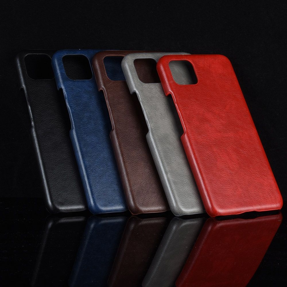 Shockproof Litchi Texture PC + PU Case For Google Pixel 4(Red)