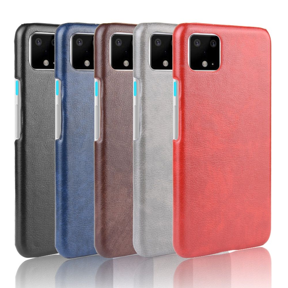 Shockproof Litchi Texture PC + PU Case For Google Pixel 4(Red)