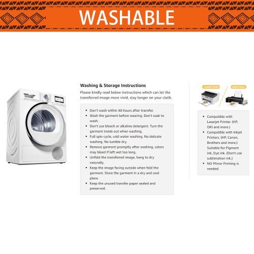 Inkjet&laser Dark Heat Transfer Paper Printable Vinly For Heat Transfer Machine 100pcs A4