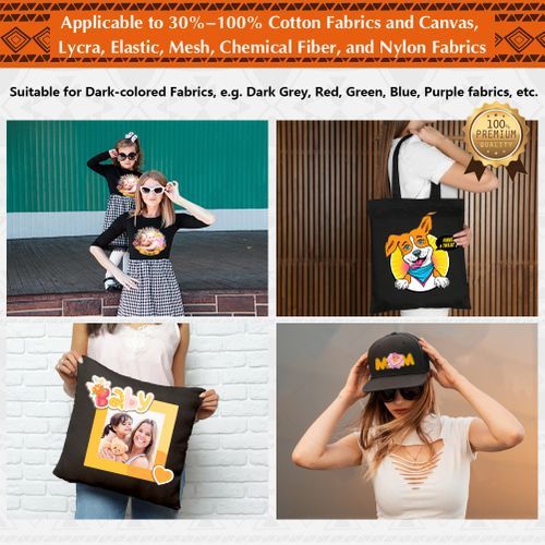 Inkjet&laser Dark Heat Transfer Paper Printable Vinly For Heat Transfer Machine 100pcs A4