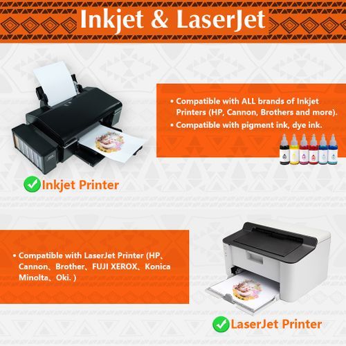 Inkjet&laser Dark Heat Transfer Paper Printable Vinly For Heat Transfer Machine 100pcs A4