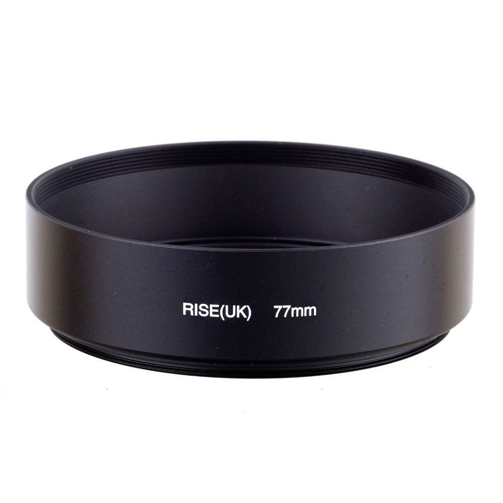 77mm Standard Metal Lens Lenses Hood Black For Digital Sony