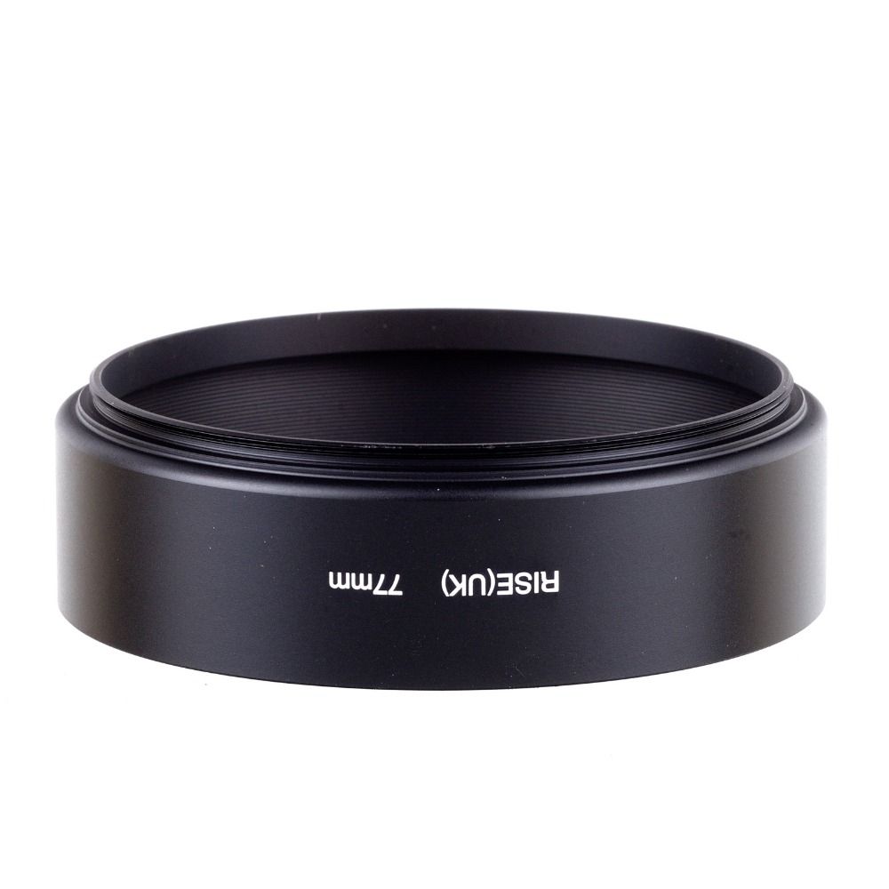 77mm Standard Metal Lens Lenses Hood Black For Digital Sony
