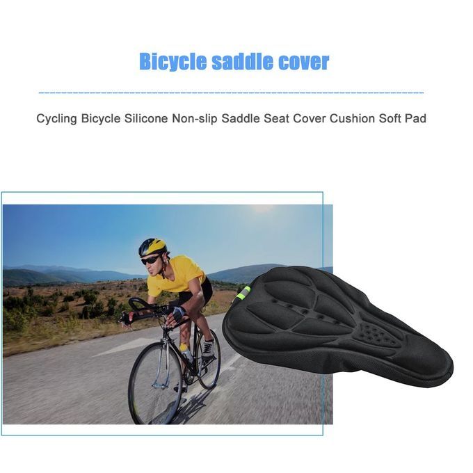 Y Ling Bi Y Le Sili One Non-slip Saddle Seat  Over  Ushion Soft Pad-black
