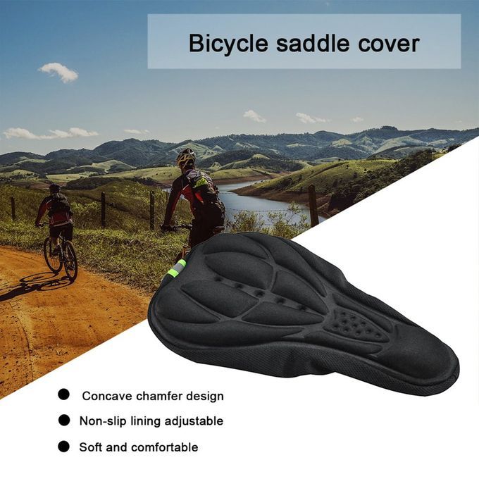 Y Ling Bi Y Le Sili One Non-slip Saddle Seat  Over  Ushion Soft Pad-black