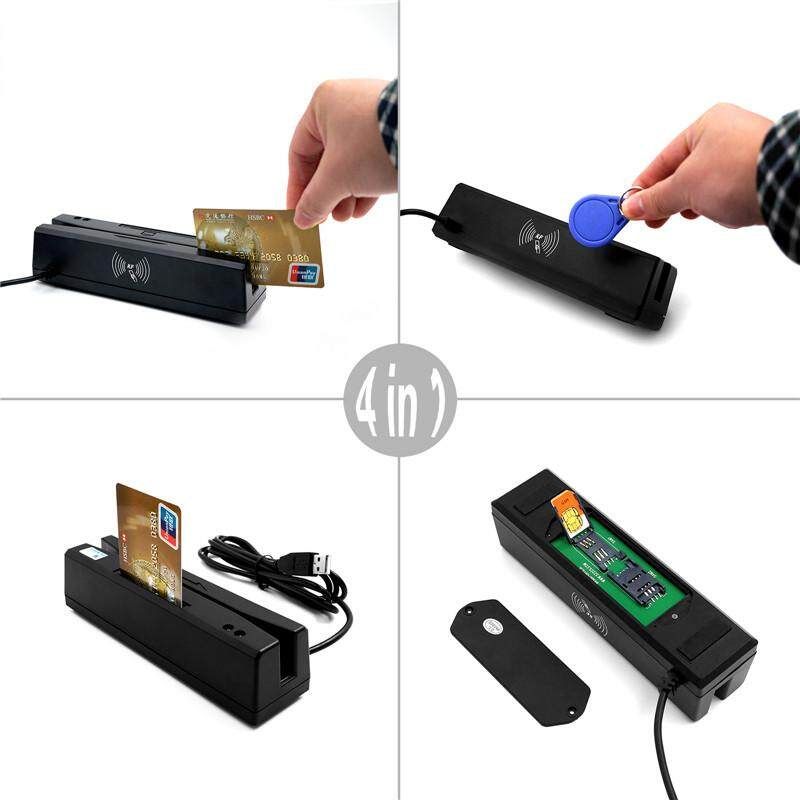 ZCS160 4-in-1 Magnetic Stripe Credit Card EMV IC PSAM Reader Writer