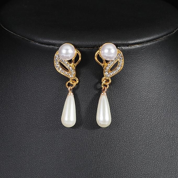 1Set Pearl Necklace Earrings Bridal Jewelry Sets Lady Jewelry