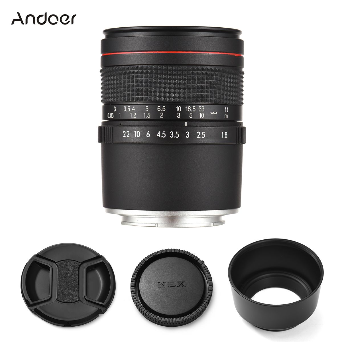 Andoer 85mm F1.8 Medium Telephoto Camera Lens Large