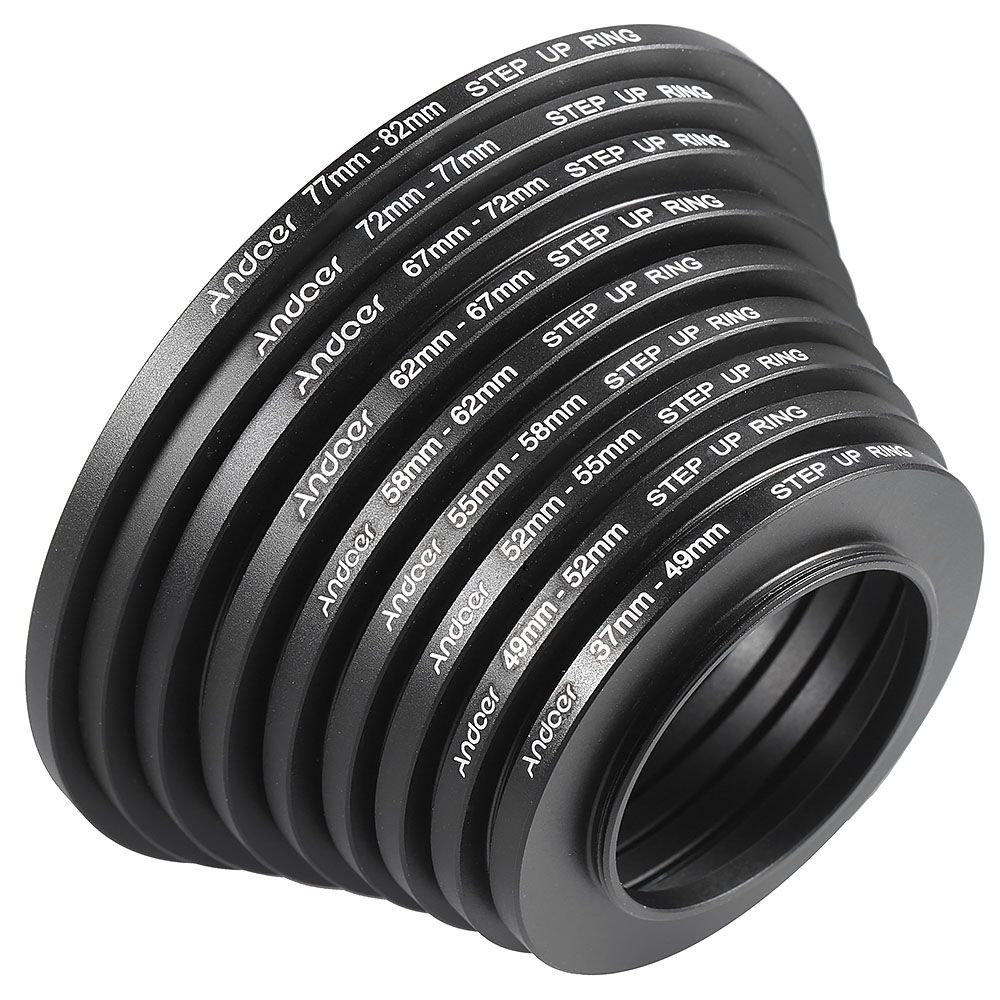 18pcs 37-49-52-55-58-62-67-72-77-82mm Step Up / Step
