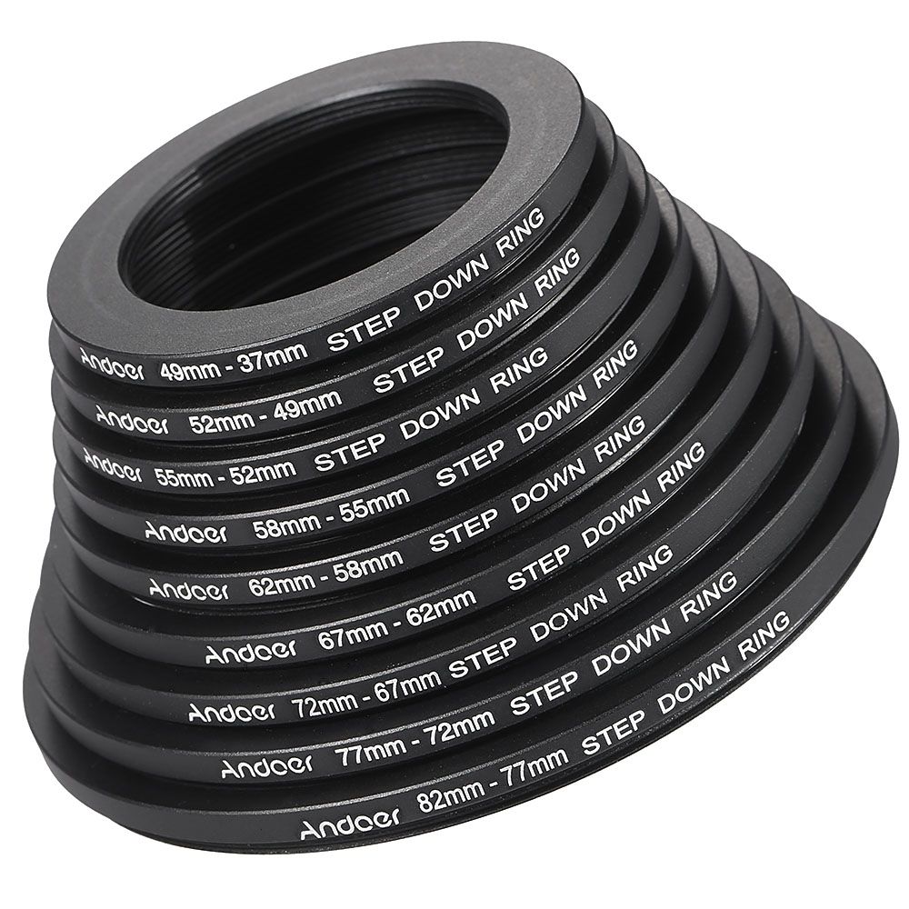 18pcs 37-49-52-55-58-62-67-72-77-82mm Step Up / Step