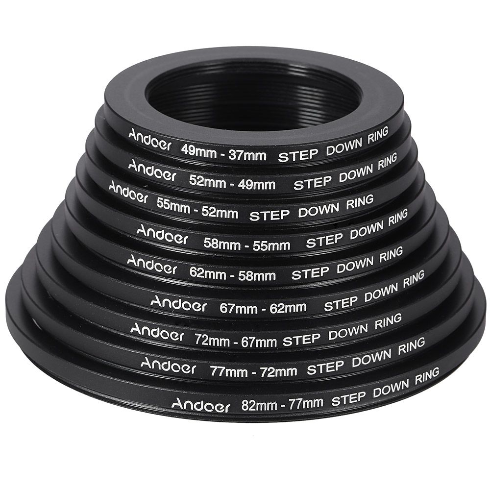 18pcs 37-49-52-55-58-62-67-72-77-82mm Step Up / Step