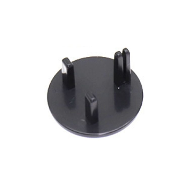 UK 3-Hole Socket Protect Cover Round Black