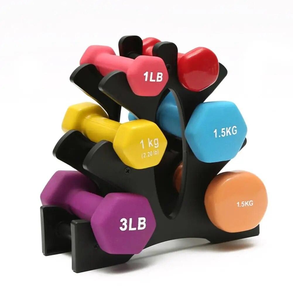 3-Tier Dumbbell Storage Rack Stand for Multilevel Hand Weight Tower Stand for Gym Organization