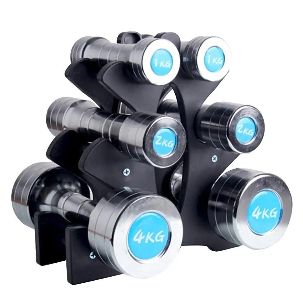 3-Tier Dumbbell Storage Rack Stand for Multilevel Hand Weight Tower Stand for Gym Organization