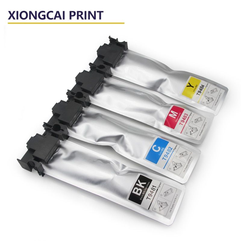 4Colors Compatible T9481XL T9481-T9484 Pigment Ink Bag With Chip For Epson WorkForce Pro WF-C5290 WF-C5790 WF-C5210 Printer