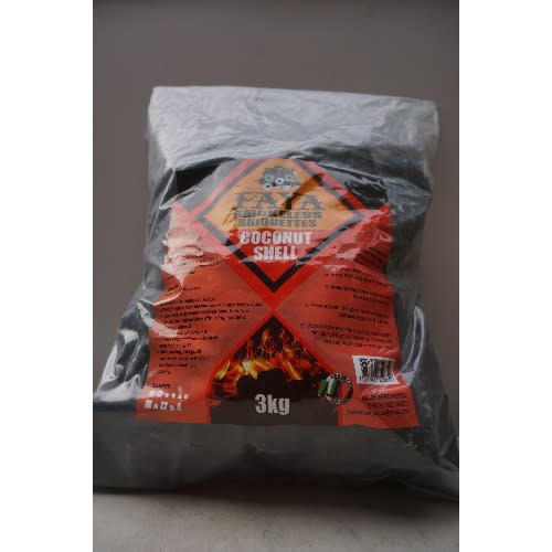 Faya Smokeless Coconut Shell Charcoal Briquettes - 3Kg