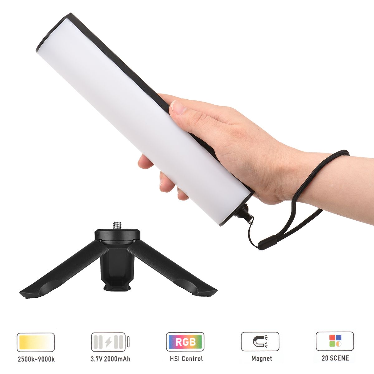 W200RGB Portable LED Video Light Rechargeable RGB