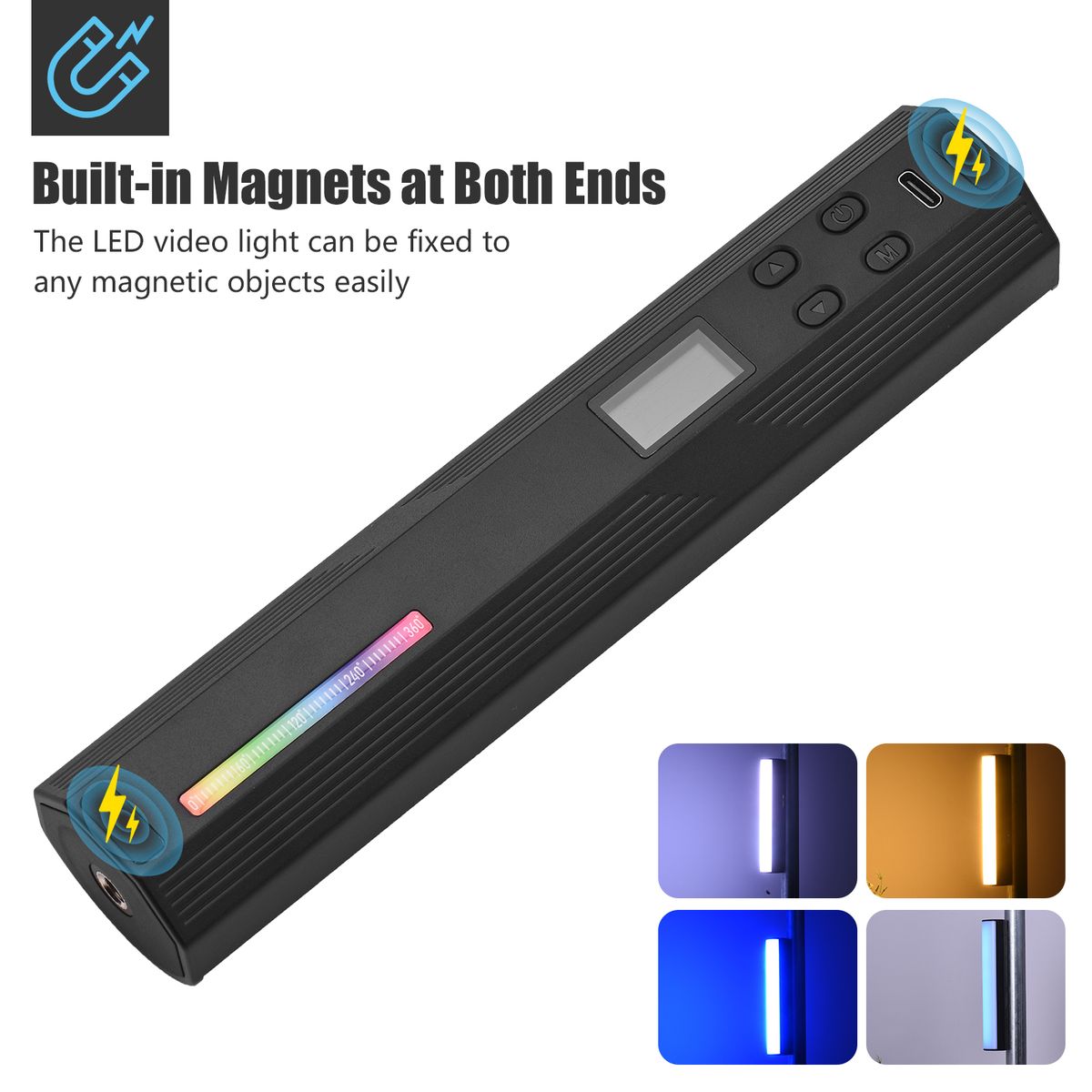 W200RGB Portable LED Video Light Rechargeable RGB