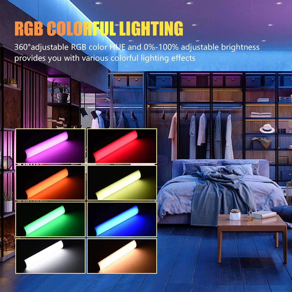 W200RGB Portable LED Video Light Rechargeable RGB