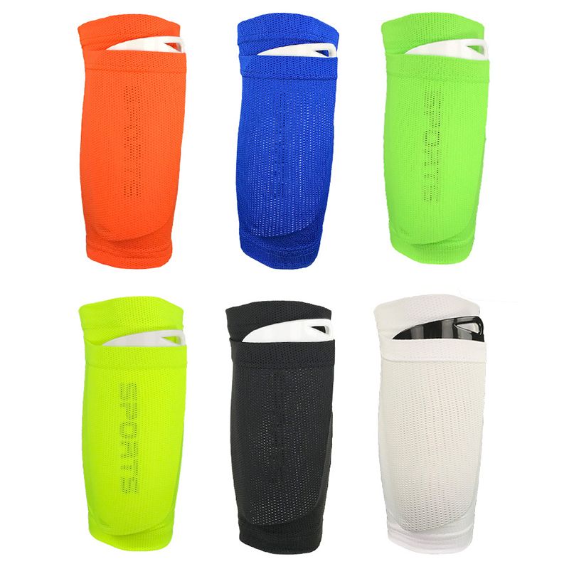 1 Pair Outdoor Sports Soccer Shin Guard Pad Sleeve Sock Leg Support Football Calf Sleeve-Black