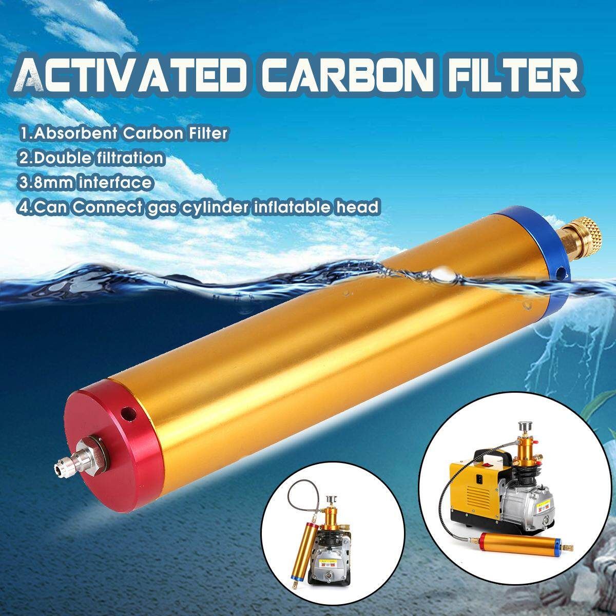 Metal Activated Carbon Filter For Pneumatic Gas Cylinder Diving Breathing Pump