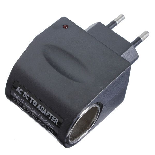 110V-220V AC To 12V Car Socket Charger Adapter EU Plug NEW