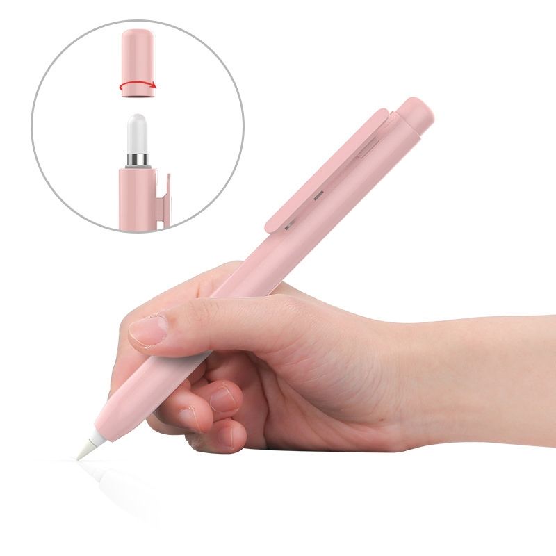Automatic Retractable Stylus Pen Case For Apple Pencil 1(Pink)