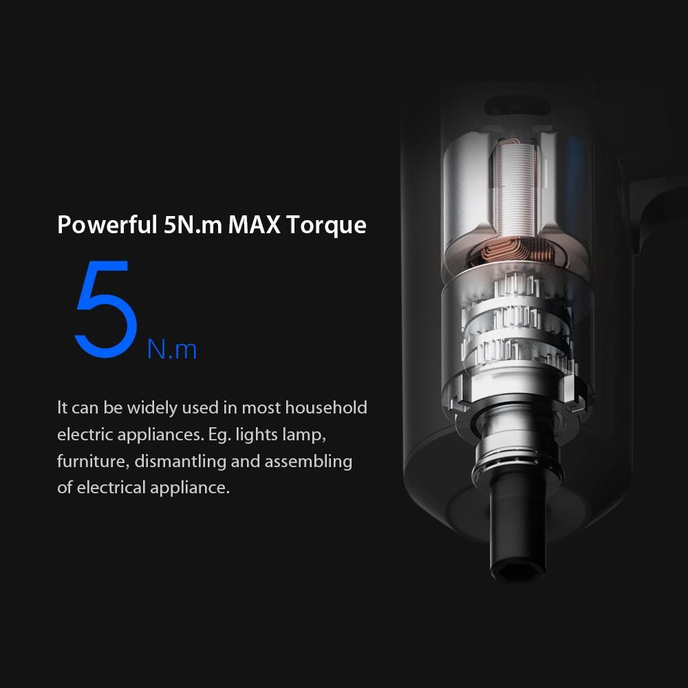 Xiaomi Mijia Electric Screwdriver 3.6V 2000mah Battery Patent Cordless Design 5N.M Torque 12PC S2 Bits PH H SL