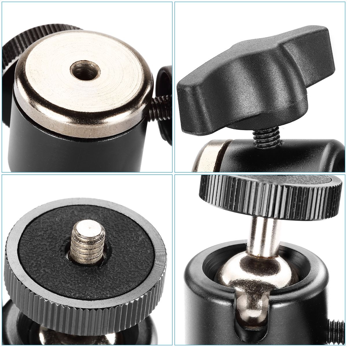 Neewer® Aluminum Alloy 360 Degree Rotating Swivel Mini Ball Head With 1/4" 3/8" Thread Base Mount For DSLR Camera Like Canon,Nikon,Sony/Camcorder/iPhone 6s/6/5S/5/4S/4,Gopro HD Hero 1/2/3/3+/4