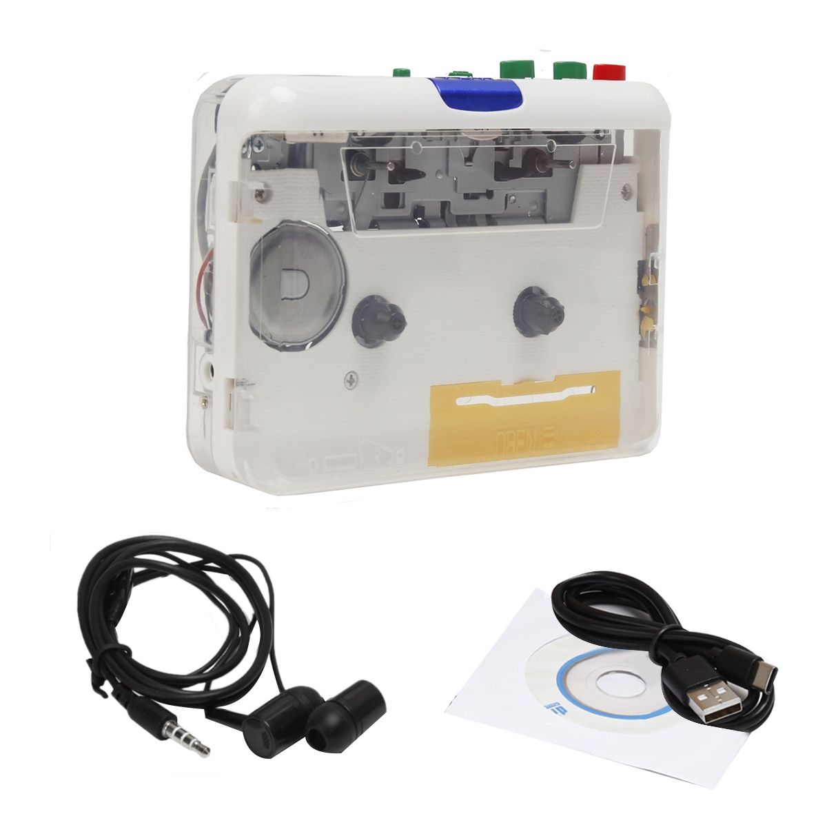 Player Walkman MP3/CD Audio Auto Reverse USB Cassette Tape Player