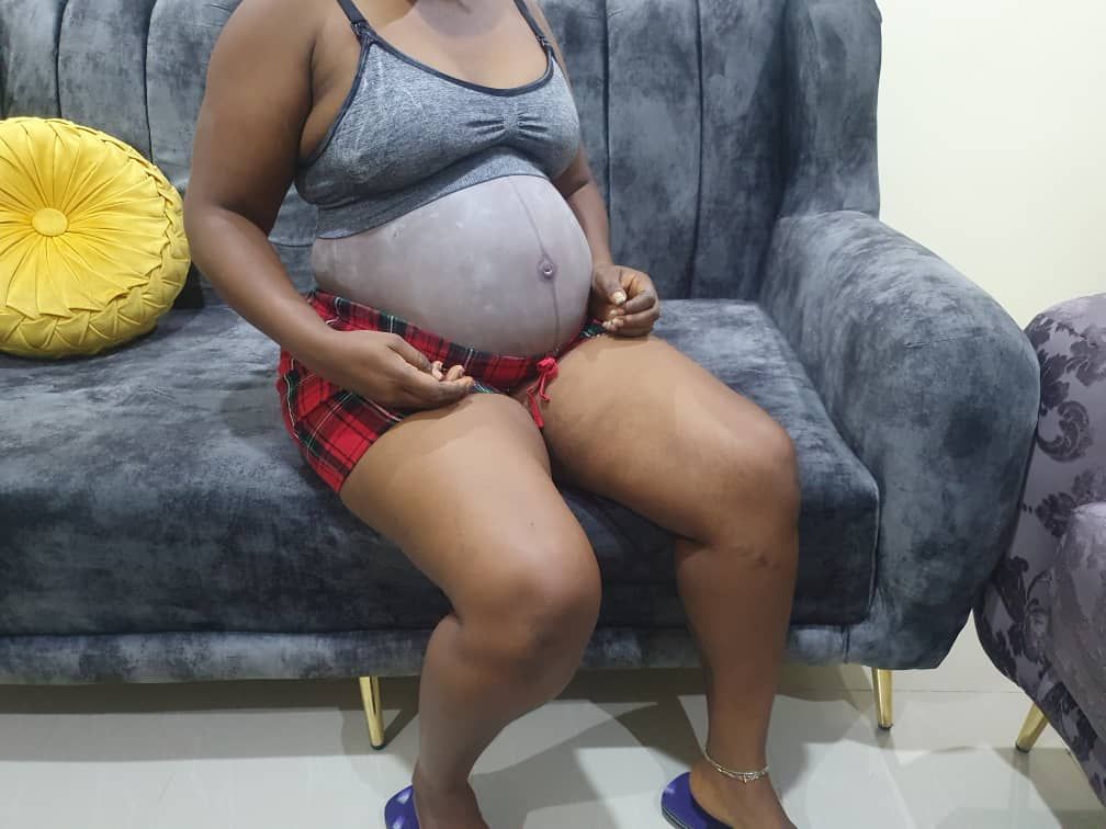 2nd Stage Dark Skin Fake Pregnancy Silicone Belly