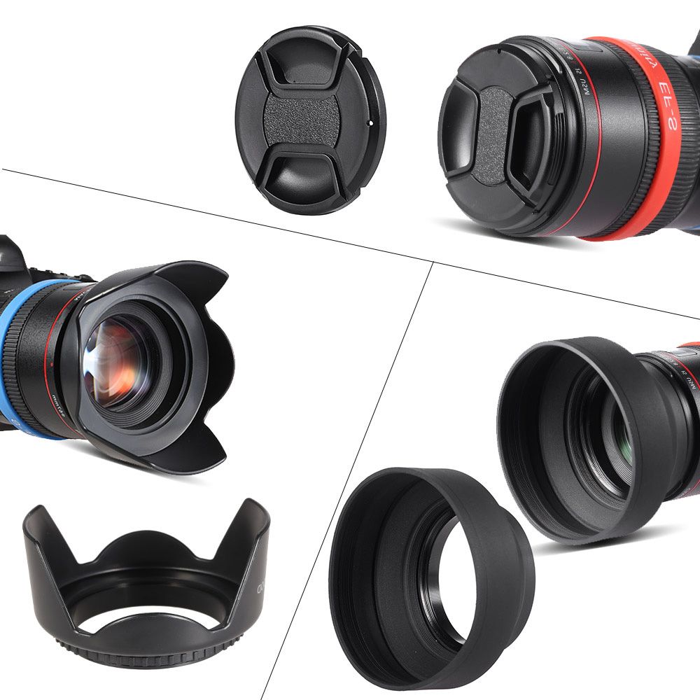 58mm Lens Filter Kit UV+CPL+FLD+ND(ND2 ND4 ND8) With Carry