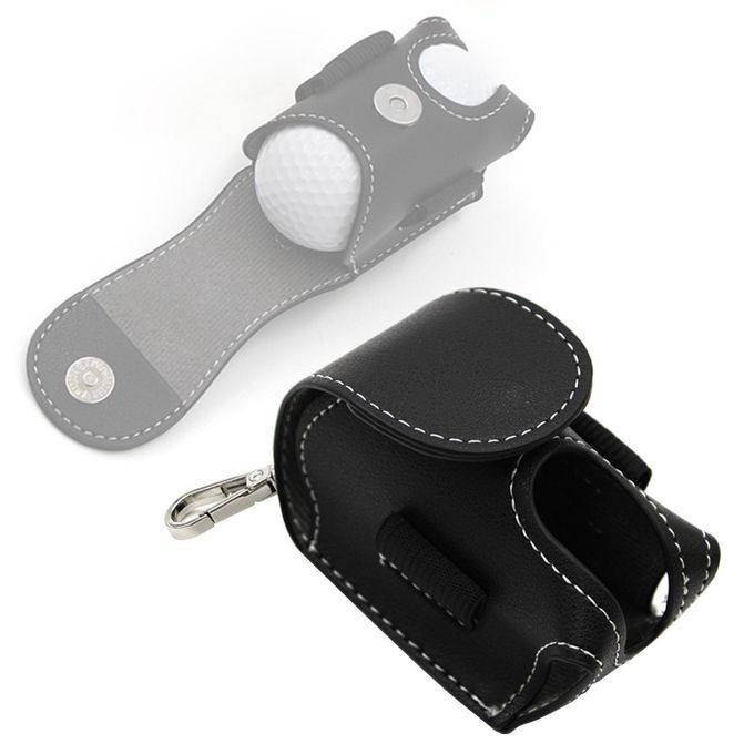 Golf Ball Bag Mini With Hook For 2 Golf Ball 3-4 Tees Carrier Black