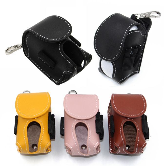 Golf Ball Bag Mini With Hook For 2 Golf Ball 3-4 Tees Carrier Black