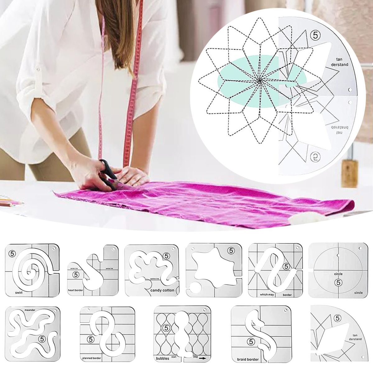 Domestic DIY Patchwork Clear Multifunctional Acrylic