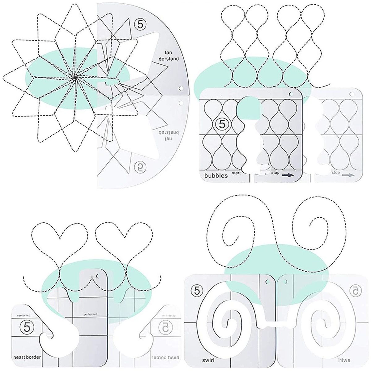 Domestic DIY Patchwork Clear Multifunctional Acrylic