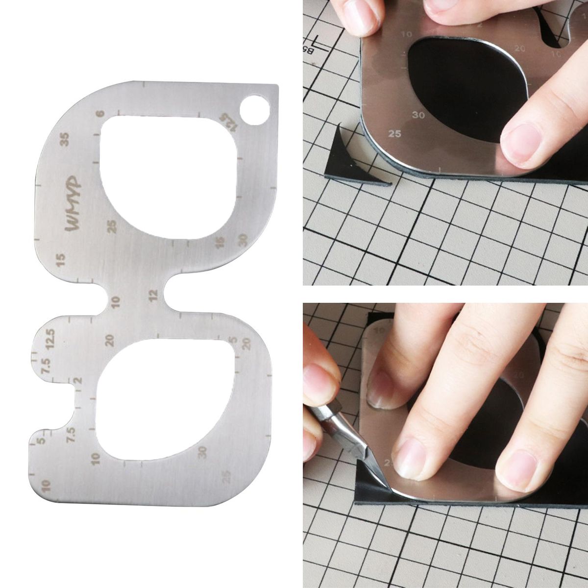 1x R Rule Gauge DIY Leather Measure Accs Proofing Layout