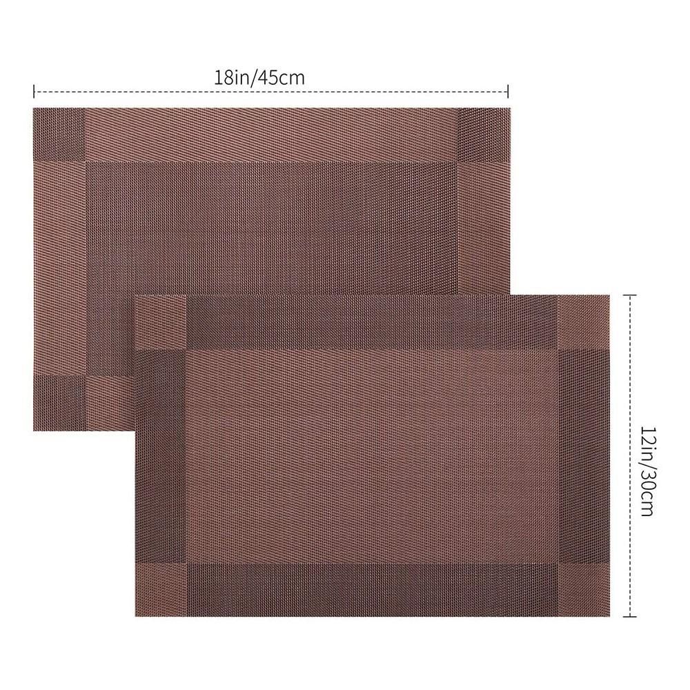 8 Pcs Placemat PVC Dining Non-Slip Insulation Plate Pads Bowl Pad Coasters Tablecloth Pad Table Bowl Mats Home Decor