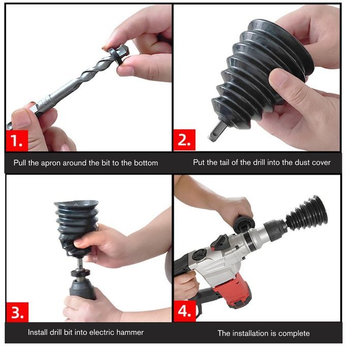 Rubber Drill Dust  Olle Tor S Alable Dust  Olle Tor Dustproof  Olle Tion-Black