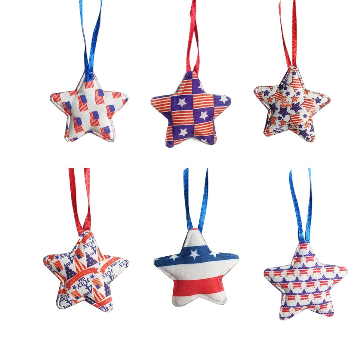 30Pcs Five-Pointed Star Pendant National Day Cotton Five-Pointed Star Pendant