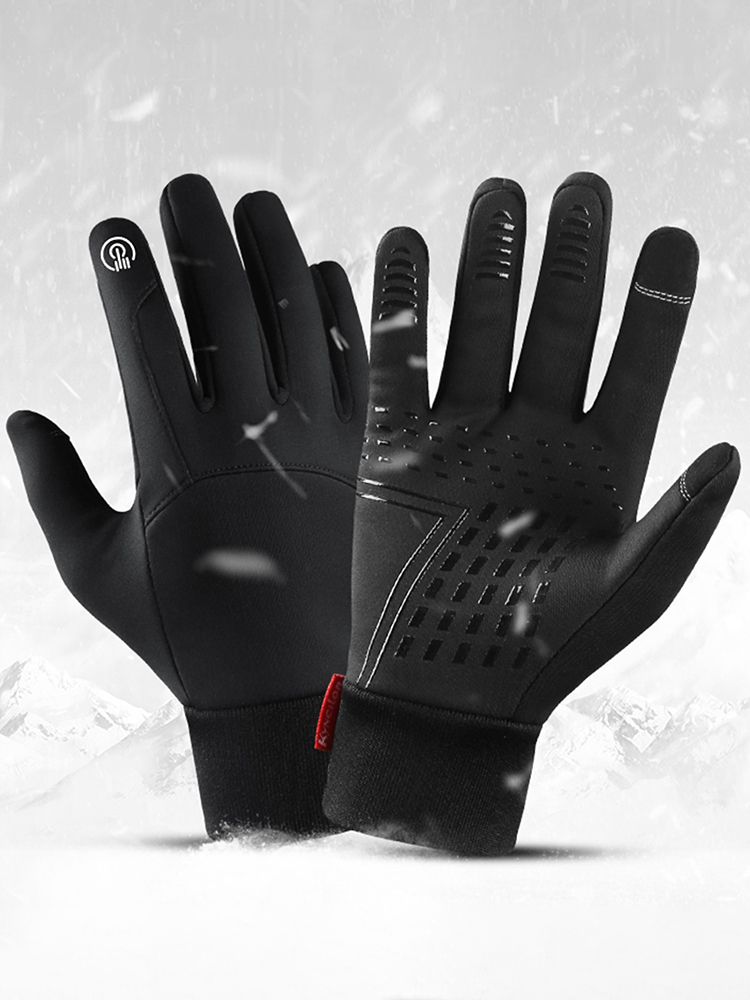 Winter Men Women Cycling Gloves Waterproof Windproof Fleece